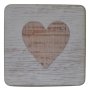 White Scrabble Block Symbol Pink Heart 8.5CM X 8.5CM