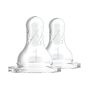 Level 1 Silicone Narrow Bottle Nipples 2 Pack