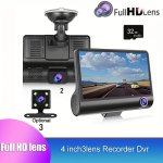 HD Night Vision Car Tachograph 1080P Dual Lens 4 "large Screen Alloy Material Front And Rear Dual Recording Reversing Image Car 