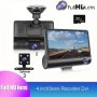 HD Night Vision Car Tachograph 1080P Dual Lens 4 "large Screen Alloy Material Front And Rear Dual Recording Reversing Image Car Dvr