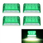 4 Pcs ZS-6001 DC24V Car Truck Side Marker Indicator Lights Bulb Lamp Green Light
