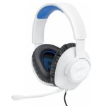 JBL Quantum 100P Console Wired Over-ear Gaming Headset With Detachable MIC - White blue