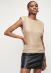 Superbalist Power Shoulder Sequins Top - Gold