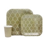 Disposable Dinner Set 60PC Beige Wavy 510