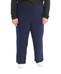 Ladies Plain Bon Bon Pants - 60 Navy