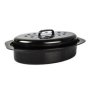 Enamel Coated Oval Pan With Lid - 3.0 Litre