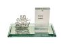 Diamante 50 On Happy Birthday 50TH Key On Glass Mirror Base