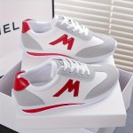 Women's Fashion Trendy Round Toe Flat Sport Shoes 2024 Spring And Autumn New Running Shoes Lightweight Comfortable Fashion Casua
