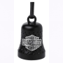 Harley-davidson HD Engraved Silver Willie G Skull Logo Ride Bell With Tie Black
