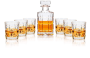 Superior Quality 7 Piece Clear Whiskey Decanter Glasses Set