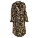 Animal Print Trench Coat