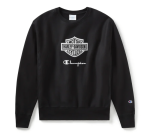 Champion X Harley-davidson Fanatic Crew Neck Sweatshirt – Black & Silver Champion