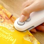 USB Rechargeable MINI Bag Sealer And Cutter - 2-IN-1 Portable Handheld Heat Sealer For Plastic Bags - Abs Resin Chip Snack Fresh