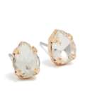 Goldair Gold Teardrop Diamante Stud Earrings
