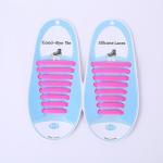 Kids Elastic Lazy No-tie Speed Silicone Laces – Pink