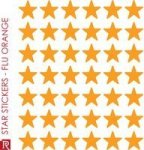Star Stickers Fluorescent Orange 168 Stickers