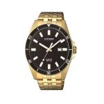 Gents Gold Black Dial Watch