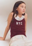 Cotton Jersey Strappy Top - Dark Red Nyc