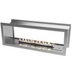 Flueless Gas Fireplace Double Sided Built-in Stainless - 2250MM Stainless Steel