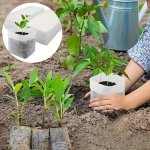 100PCS Biodegradable Seed Nursery Bags Non-woven Plants Grow Bags Fabric Seedling Pots Plants Pouch Home Garden Supply Seedling