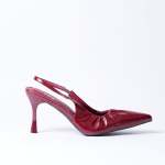 Stiletto Slingback Heel - 8 Maroon