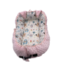 Baby Nest For Crib & Bassinet With Pillow Co-sleeping For Newborn Lounger - Blue - Grey-pink - Tender Pink - Pink
