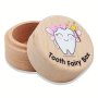 Tooth Fairy Box Cute Wooden Tooth Fairy Dropped Tooth Keepsake Storage Box Gift For Birthday Lost Teeth Holder
