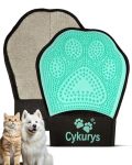 Pet Hair Remover Glove For Dogs & Cats Double-sided Grooming Glove With Silicone Brush For Shedding & Electrostatic Fabric For C