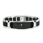 Stainless Steel Lord's Prayer Engraved Id Bracelet