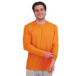 Denali Performance Men's Mega Solar Protectuv Long Sleeve International Orange Small