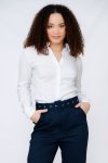 Rachel Z Stretchy Long Sleeve White Button Down Shirt