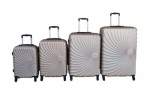 Smte Goblin 4-PIECE Hardside Luggage Set With Spinner Wheels Champagne Gold With Keychain