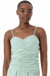 Ruched Strappy Top - 16 Green
