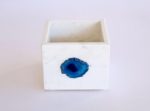 White & Agate Marble Square Container – 10X13CM