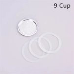 Coffee Accessories Set 3PCS Silicone Gaskets And 9 Cup