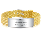 Zanna Gold Personalized Stainless Steel Bracelet Adjustable Strap Ready In 3 Days
