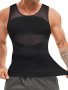 Junlan Men's Solid Tank Top Compression Shirts Sleeveless Undershirt Body Shaper Vest