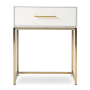 @home Morris Pedestal White & Brass