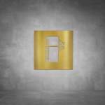 Refrigerator Sign - Brushed Brass