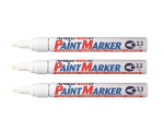EK400 Medium Point Permanent Paint Marker 2.3MM White - Pack Of 3
