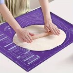 Non-stick Silicone Pastry Mat With Measurements - 1PC Dough Rolling Kneading Pad Baking Mat For Cherry Pies Uncharged No Compone