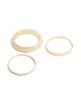 Goldair Gold & Cream Acrylic Studded Bangles 3-PACK