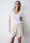 Linen-blend Shorts - Light Beige