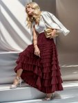 Multilayer Ruffles Tulle Skirt Casual Fluffy Skirt For Spring & Summer Women's Clothing