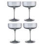 Champagne Coupe Glasses Tinted In Smoky-grey Fuum Set Of 4