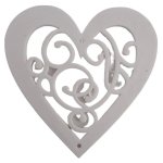 Craft Resin Embellishment Swirly Heart 78MM