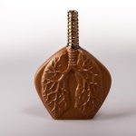 Just Breathe Lungs - Vase - Sand & Bronze