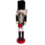 Nutcracker Wood 10X9X38CM - With Drums