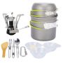 Ultra-light Portable Outdoor Camping Cookware Stove Cultery 13 Piece Set