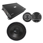 Audio Trinity & Tech Online Exclusive Kbt Complete Car Audio Combo KBT-1687S 6.5 Coaxial Speakers + S4-1000 4-CHANNEL Amplifier